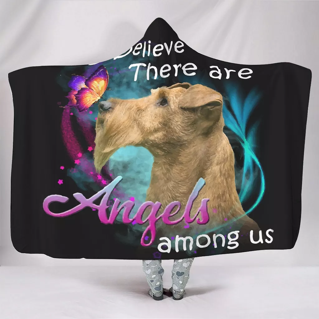 Irish Terrier Angels Among Us Super Soft Plush Hooded Dog Animal Throw Blanket