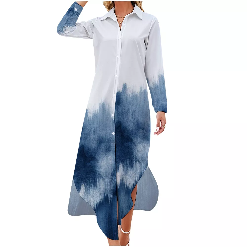 Ink Splash Painting Art Halo Dyeing Shirt Skirt Retro Art