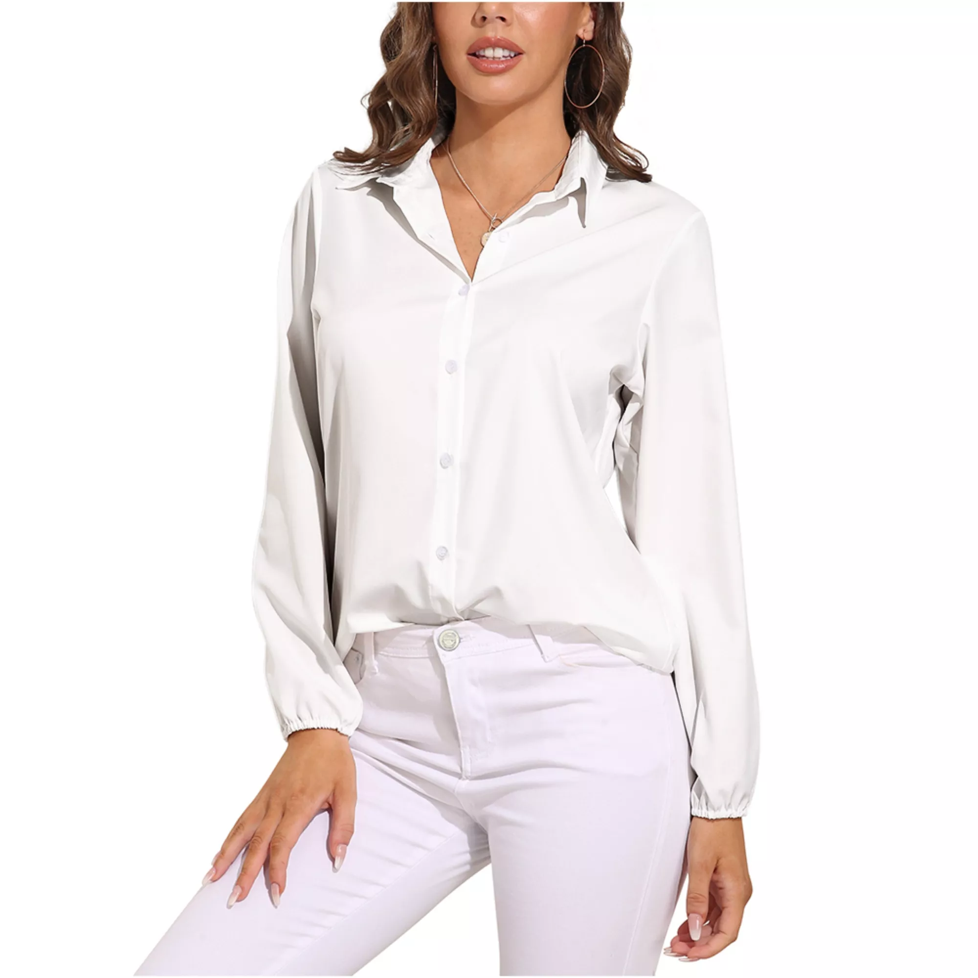 Vntage Casual Long Sleeve Shirt Tops